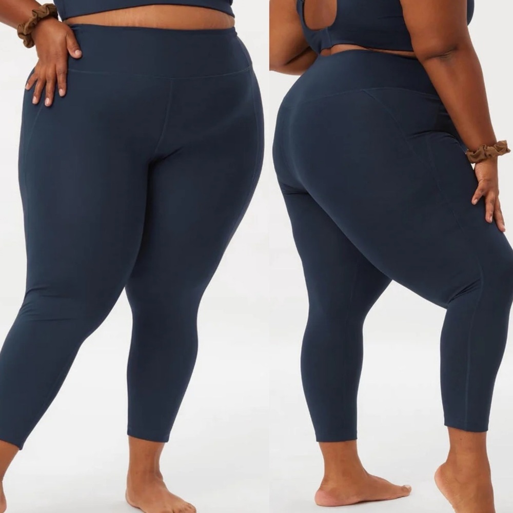 Girlfriend Collective Blue High Rise Leggings Womens Size XXXL Activewear Pants